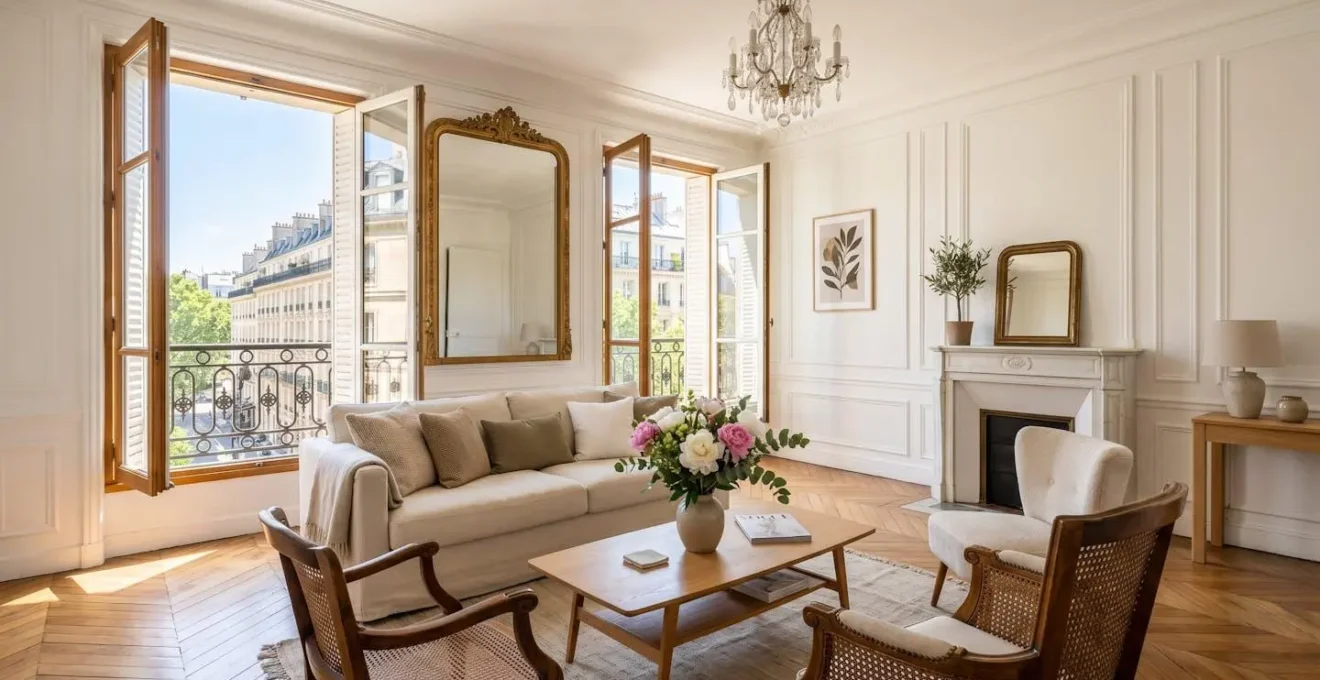 Appartement mis en valeur avec home staging pour une visite d'acquéreur